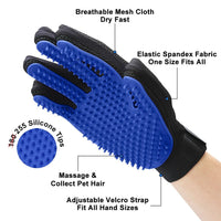 FurLoom™- Silicone Pet Grooming Gloves | Clean Massage Bath Hair Remover